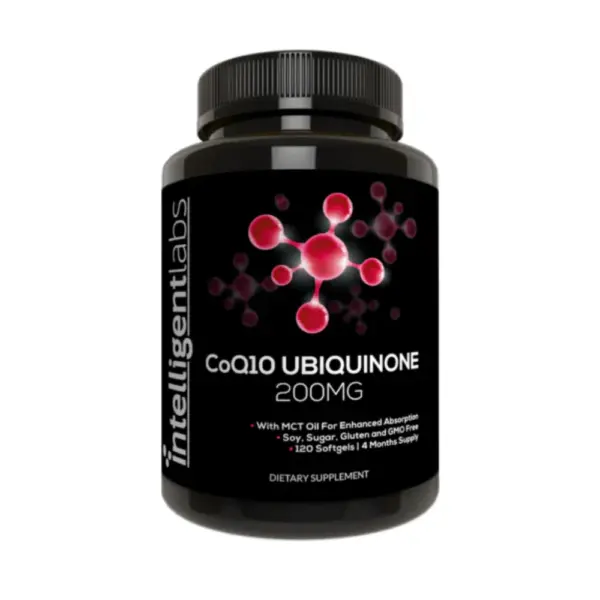 Intelligent Labs CoQ10 Ubiquinone 200mg – 120 Softgels for Cellular Energy & Antioxidant Support