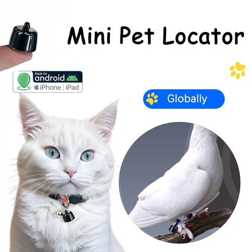 Pet Safety Tracker – Mini GPS Tracker Compatible with iOS and Android