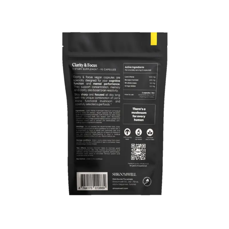 Shroomwell Energy & Vitality (90 Caps) – Natural Energy and Mental Clarity - Image 2